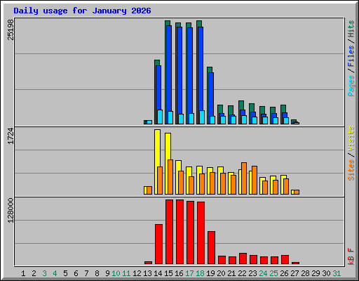 Daily usage for January 2026